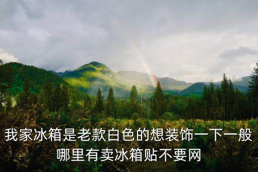 我家冰箱是老款白色的想裝飾一下一般哪里有賣冰箱貼不要網(wǎng)