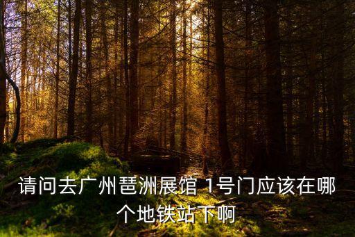 請(qǐng)問去廣州琶洲展館 1號(hào)門應(yīng)該在哪個(gè)地鐵站下啊