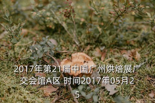 2017年第21屆中國廣州烘焙展廣交會館A區 時間2017年05月25