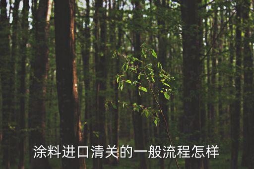涂料進口清關的一般流程怎樣