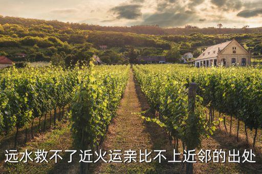 遠水不救近火，遠水救不了近火運親比不上近鄰的出處