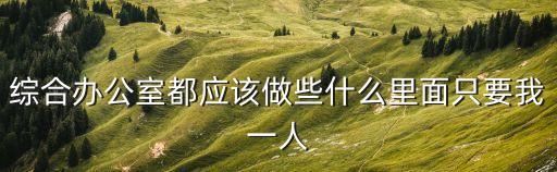 綜合辦公室都應(yīng)該做些什么里面只要我一人