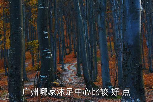 廣州哪家沐足中心比較 好 點(diǎn)
