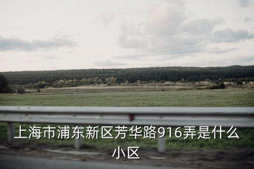 上海市浦東新區(qū)芳華路916弄是什么小區(qū)