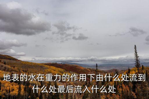 地表的水在重力的作用下由什么處流到什么處最后流入什么處