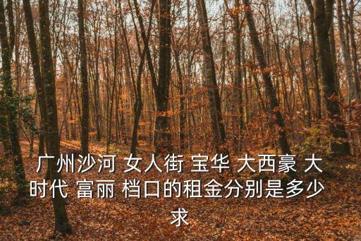 2007年的廣州沙河大街大西豪，廣州大西豪服裝批發(fā)市場具體位置