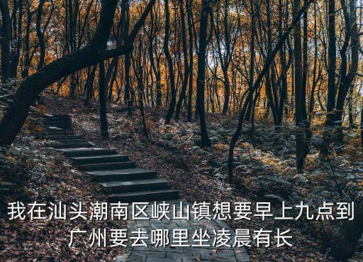 我在汕頭潮南區峽山鎮想要早上九點到廣州要去哪里坐凌晨有長