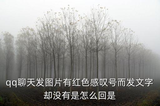 qq聊天發圖片有紅色感嘆號而發文字卻沒有是怎么回是