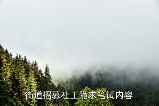 街道招募社工跪求筆試內容