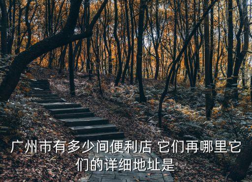 廣州市有多少間便利店 它們?cè)倌睦锼鼈兊脑敿?xì)地址是