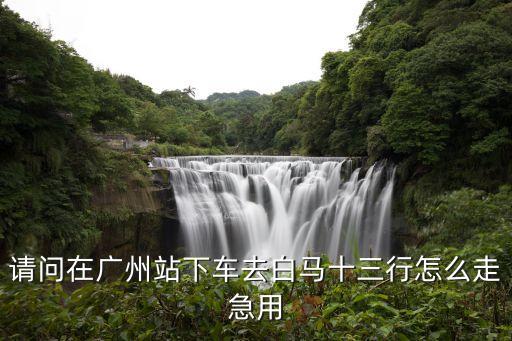 請問在廣州站下車去白馬十三行怎么走急用