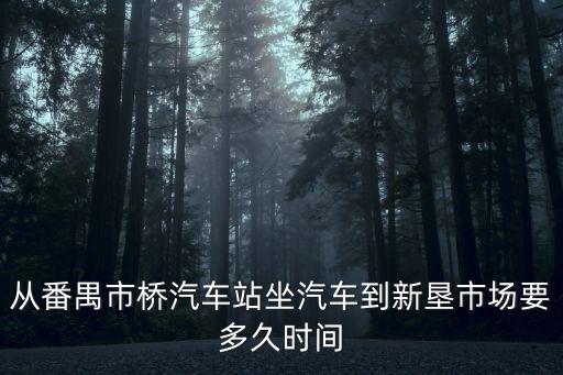 從番禺市橋汽車站坐汽車到新墾市場(chǎng)要多久時(shí)間