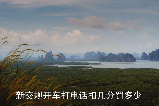 新交規開車打電話扣幾分罰多少