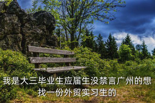 我是大三畢業(yè)生應(yīng)屆生沒禁言廣州的想找一份外貿(mào)實(shí)習(xí)生的
