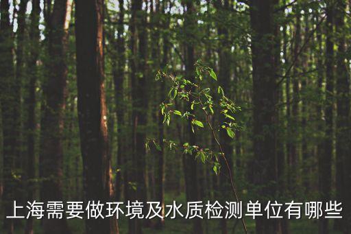 上海需要做環(huán)境及水質(zhì)檢測(cè)單位有哪些