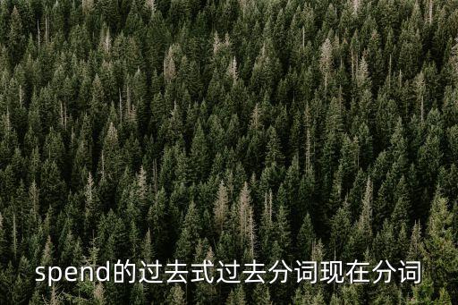 spend的過去式過去分詞現在分詞