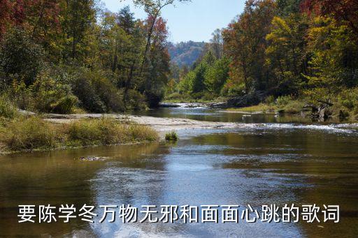 要陳學(xué)冬萬物無邪和面面心跳的歌詞