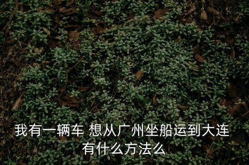 我有一輛車(chē) 想從廣州坐船運(yùn)到大連 有什么方法么