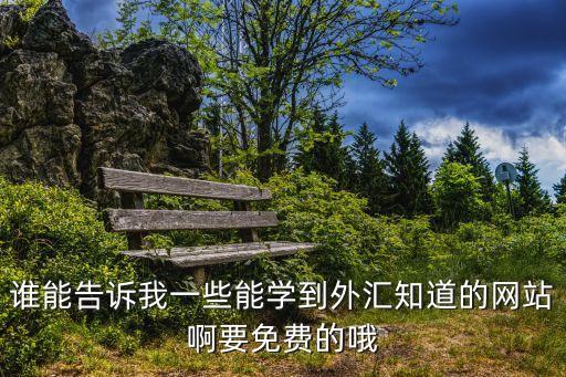 誰(shuí)能告訴我一些能學(xué)到外匯知道的網(wǎng)站啊要免費(fèi)的哦
