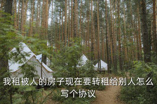 轉(zhuǎn)租合同模板，我租被人的房子現(xiàn)在要轉(zhuǎn)租給別人怎么寫個協(xié)議