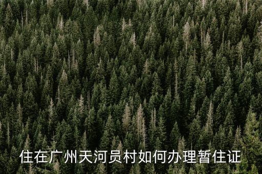廣州鶴邊員村暫住證，員村四橫路辦理居住證在哪個居委會辦理呢