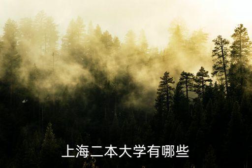 上海二本大學有哪些
