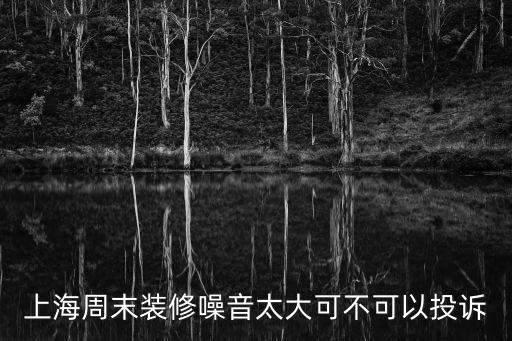 上海市室內裝修噪音投訴，裝修擾民該怎么辦我家住上海浦東最近小