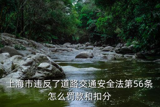 上海市違章處理扣分要求，在上海市違反了道路交通安全法扣幾分