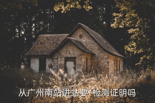 廣州南站坐高鐵需疫苗接種證明，從廣州南站進(jìn)站要*檢測(cè)證明嗎