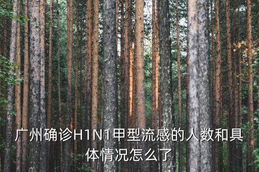 廣州*自媒體*，廣州確診H1N1甲型流感的人數和具體情況怎么了