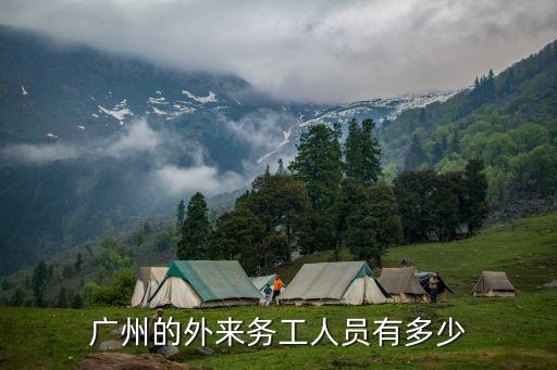 廣州人外出人員，廣州的外來務工人員有多少