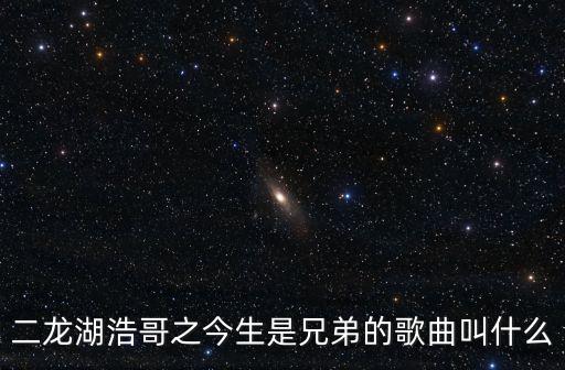 二龍湖浩哥之今生是兄弟，二龍湖浩哥之今生是兄弟是不是微電影