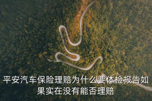 在平安廣州查*報告沒有怎么辦，平安汽車保險理賠為什么要體檢報告如果實在沒有能否理賠