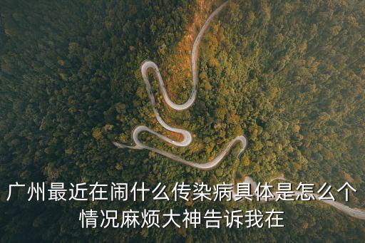 廣州相關(guān)的其他市*，廣州最近在鬧什么傳染病具體是怎么個(gè)情況麻煩大神告訴我在
