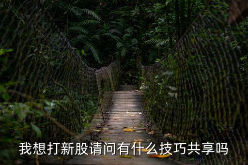 打新股技巧，我想打新股請問有什么技巧共享嗎