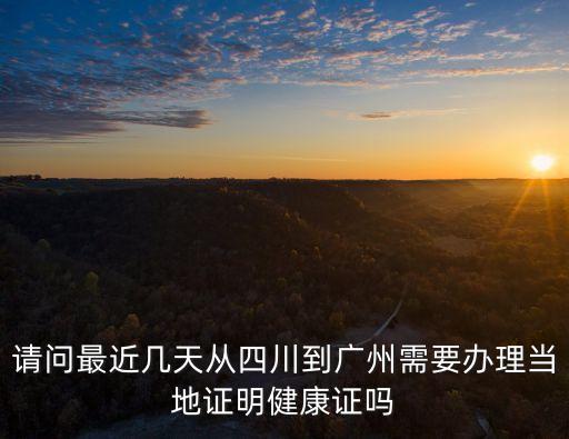 外省人到廣州需要健康證明嗎，目前從南寧去廣州需要辦健康證嗎