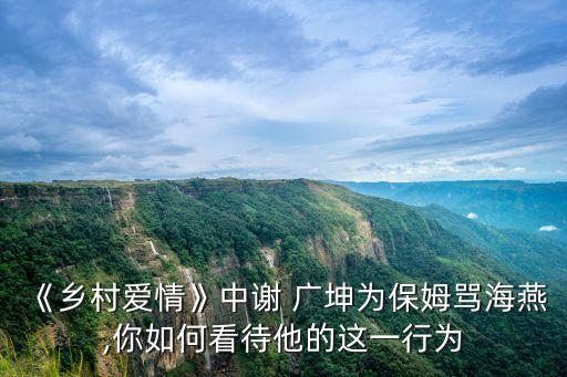 《鄉村愛情》中謝 廣坤為保姆罵海燕,你如何看待他的這一行為