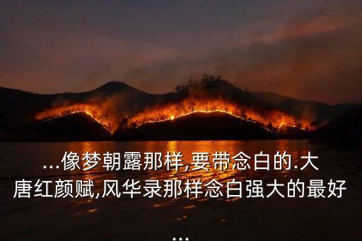 大唐風華錄,沒聽過夢朝露想聽聽卻找不到?