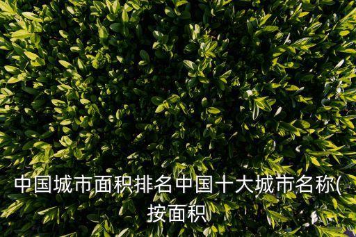 中國城市面積排名中國十大城市名稱(按面積