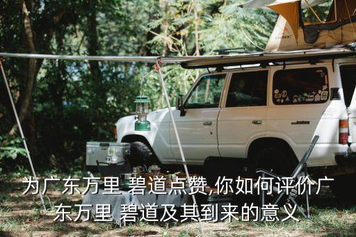 為廣東萬里 碧道點贊,你如何評價廣東萬里 碧道及其到來的意義