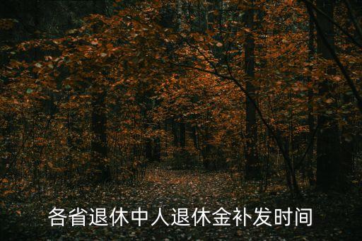 各省退休中人退休金補(bǔ)發(fā)時(shí)間