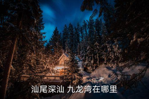 汕尾深汕 九龍灣在哪里
