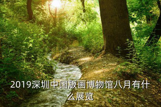 2019深圳中國版畫博物館八月有什么展覽