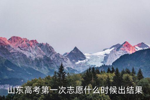 山東高考第一次志愿什么時候出結果