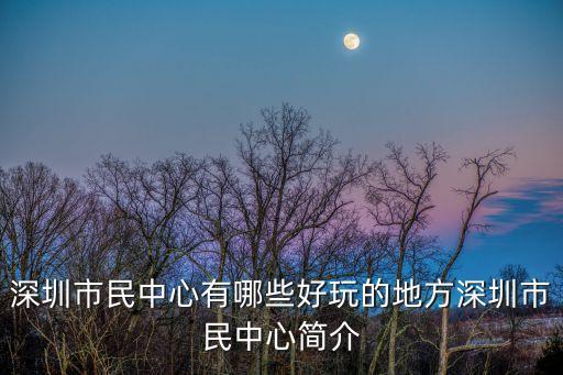 深圳市民中心有哪些好玩的地方深圳市民中心簡介