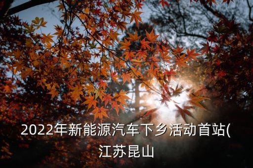 2022年新能源汽車下鄉(xiāng)活動首站(江蘇昆山
