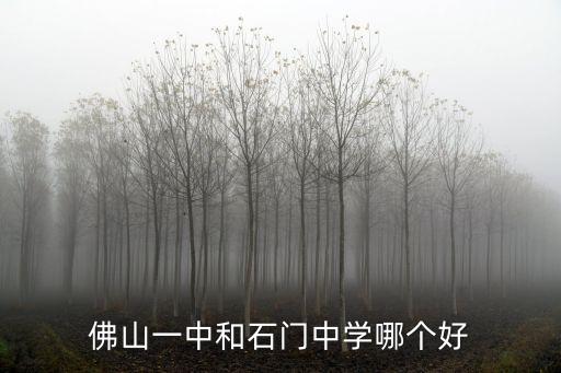佛山一中和石門(mén)中學(xué)哪個(gè)好