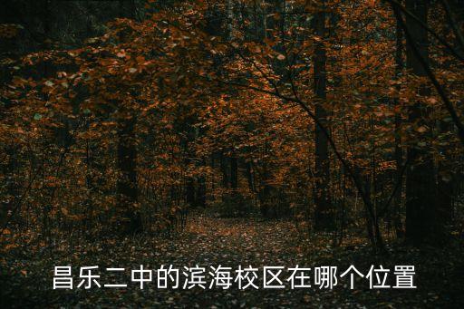昌樂二中,昌樂二中的濱海校區在哪里?