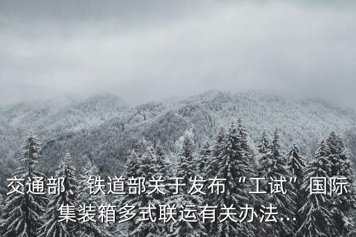 交通部、鐵道部關于發布“工試”國際集裝箱多式聯運有關辦法...