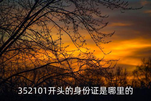 352101開頭的身份證是哪里的